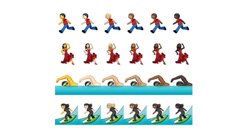 Illustration for article titled Here Are Apple's Diverse (And Racist? Jaundiced?) Emoji